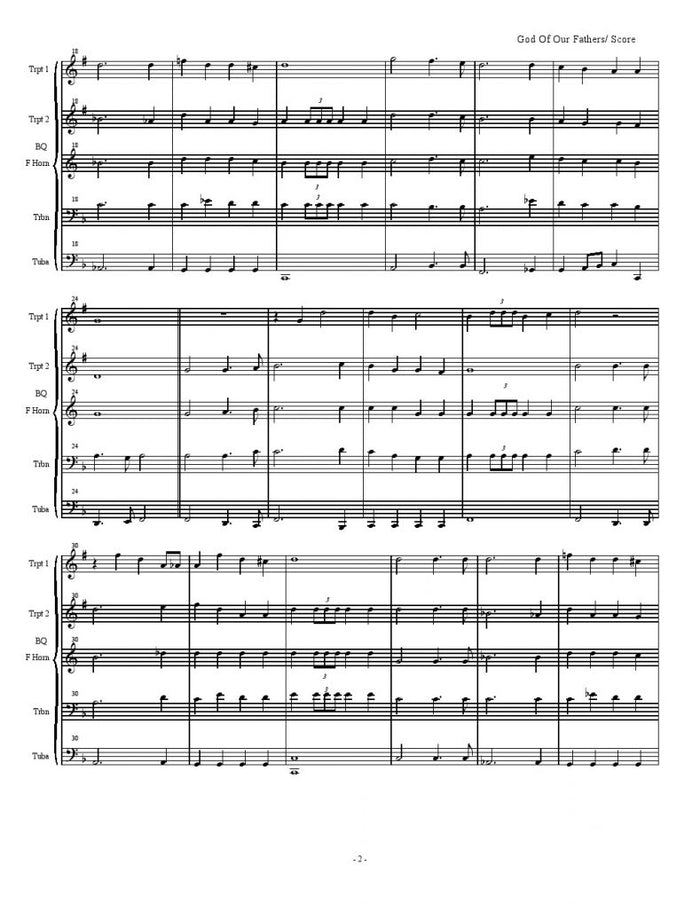 Warren - God of Our Fathers - Brass Quintet