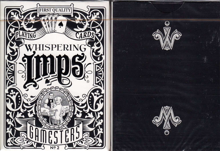 PlayingCardDecks.com-Whispering Imps Gamesters Playing Cards EPCC: Black